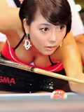 韩国性感美女场外台球游行