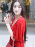 超级红模型珍妮街头摄影