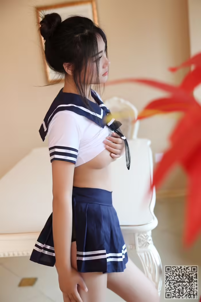 美女、学生制服、性感、美乳