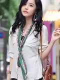 纯大道长腿的时尚女孩