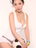 足球宝贝白色火辣性感的照片