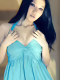 美丽的夏天天使纯蓝色的诱惑