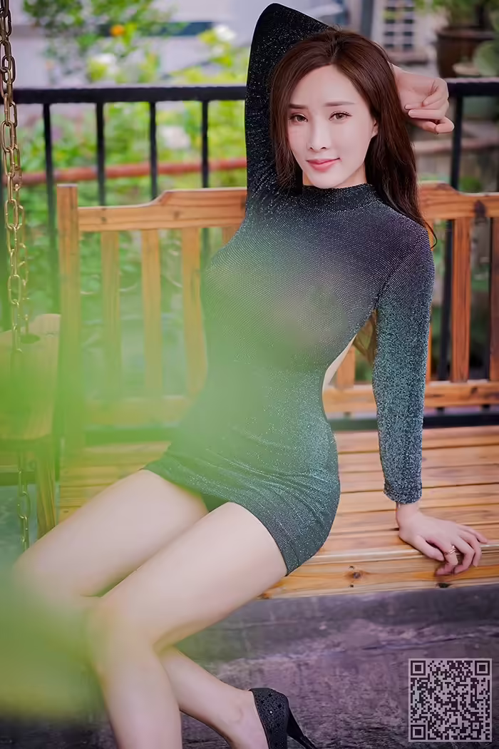 美妇、周妍希、镂空、黑纱裙