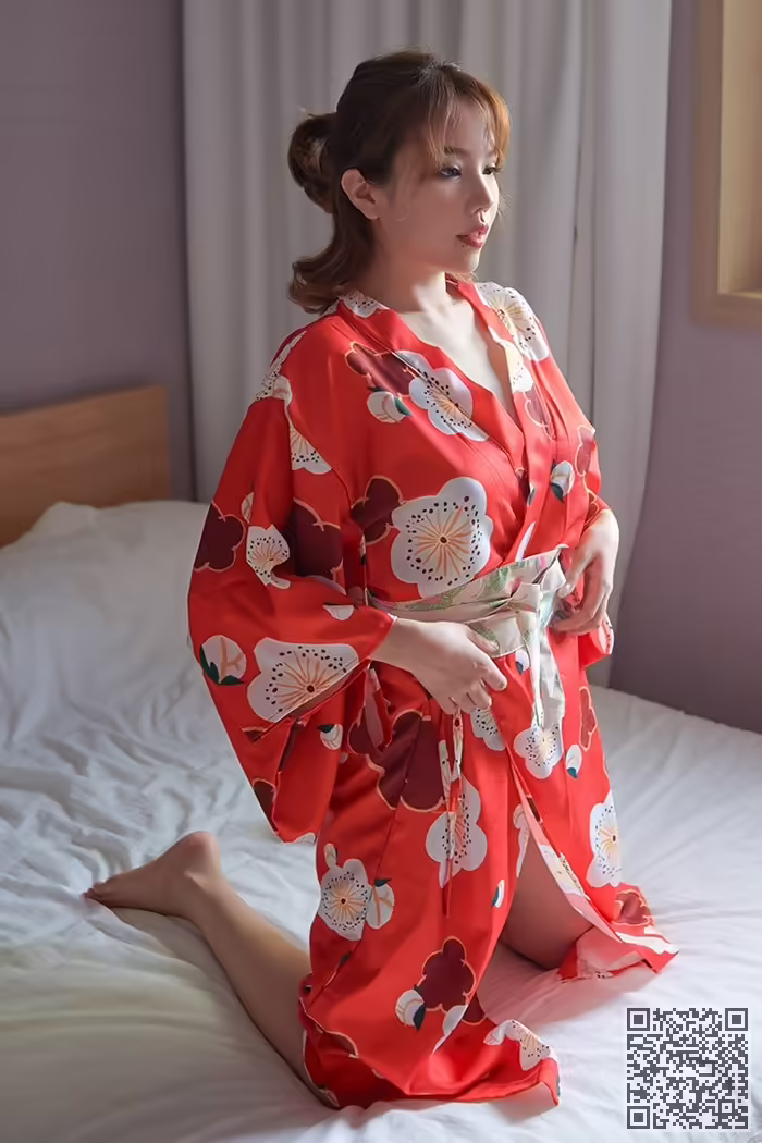 美人、黄乐然、性感、和服