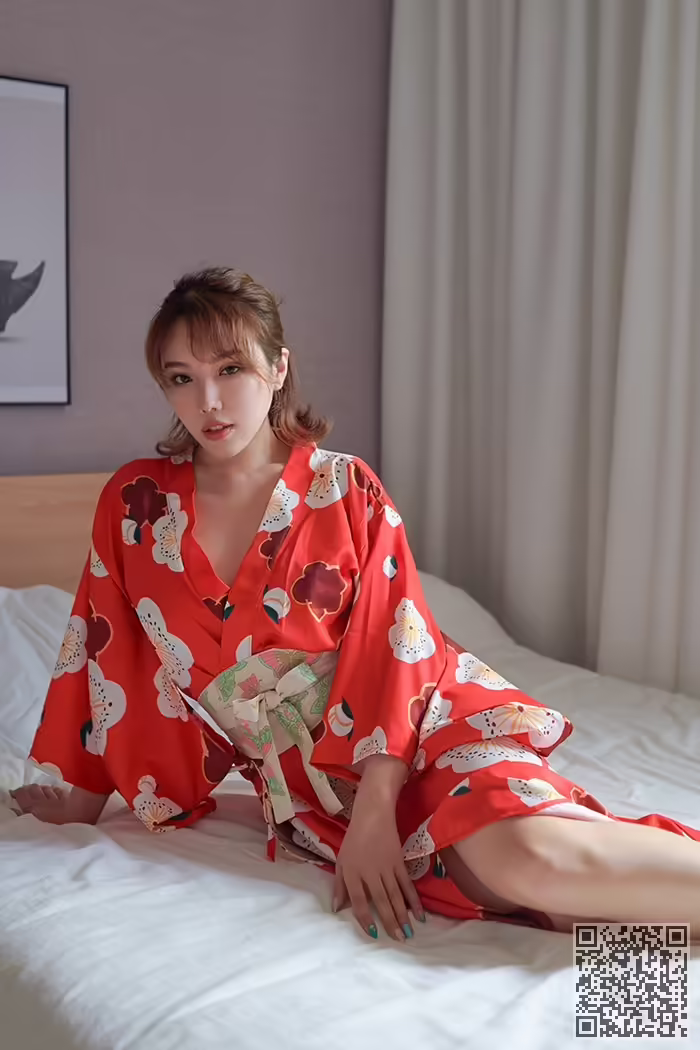 美人、黄乐然、性感、和服