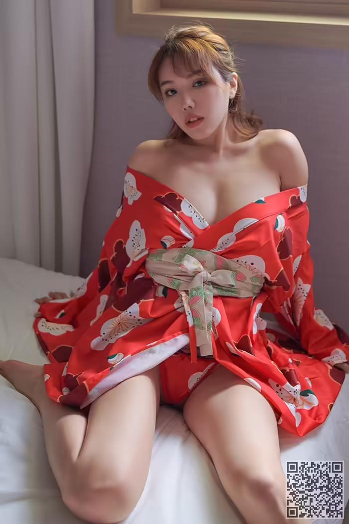 美人、黄乐然、性感、和服