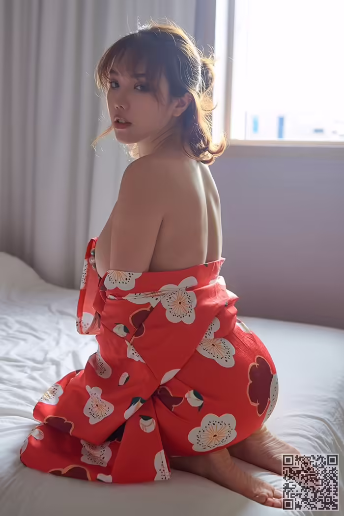 美人、黄乐然、性感、和服