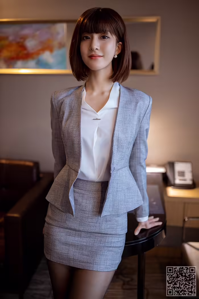 秘书、林文文、黑丝、美腿、搔首弄姿