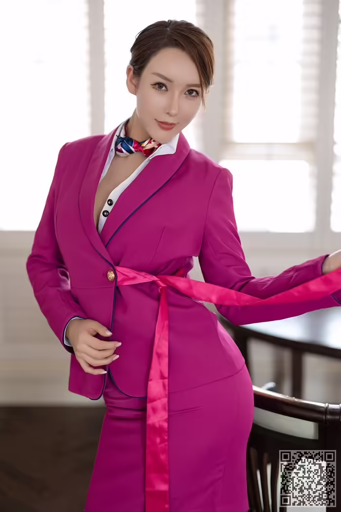 空姐、尤妮丝、开档肉丝、真空露出