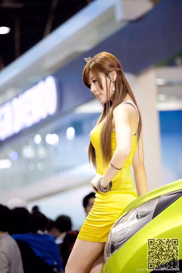 韩国、美艳、车模、黄美姬