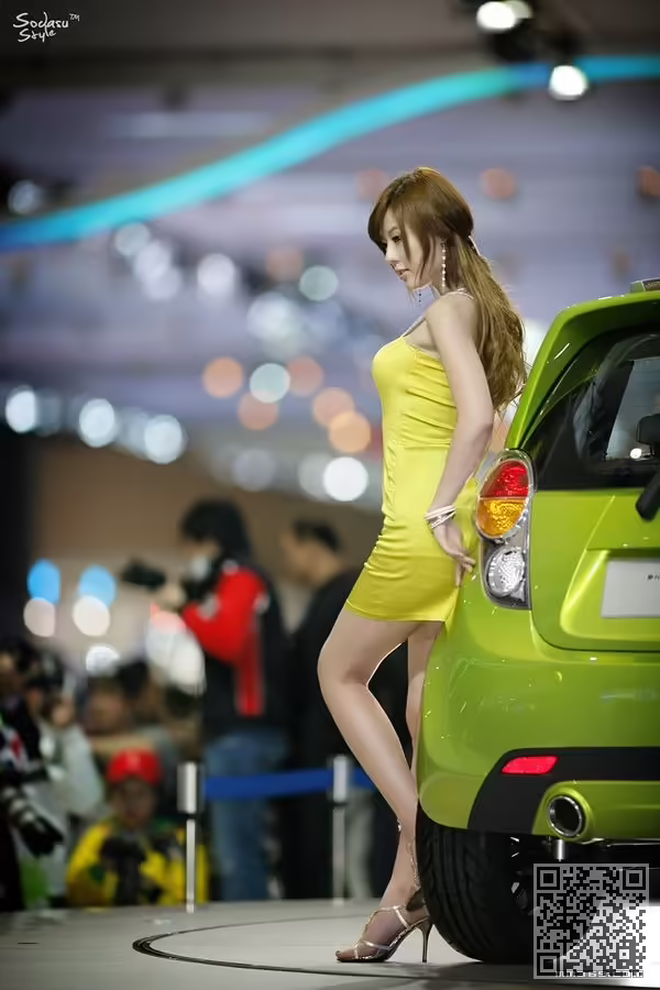 韩国、美艳、车模、黄美姬