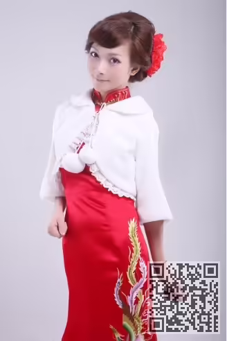笛子、旗袍女子