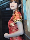 旗袍美丽小米揭示了东方魅力