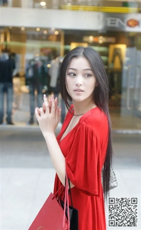 超级红模型珍妮街头摄影
