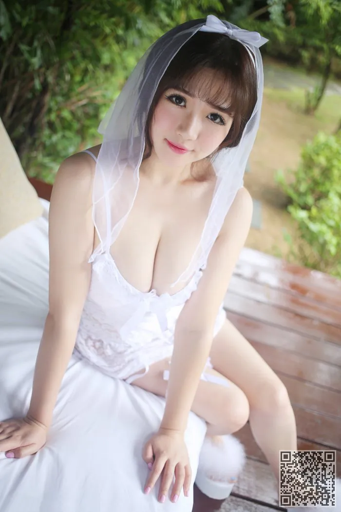 美媛馆性感新娘白色婚纱系列写真