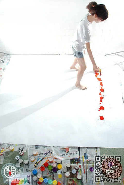 美丽性感的画家美、美女