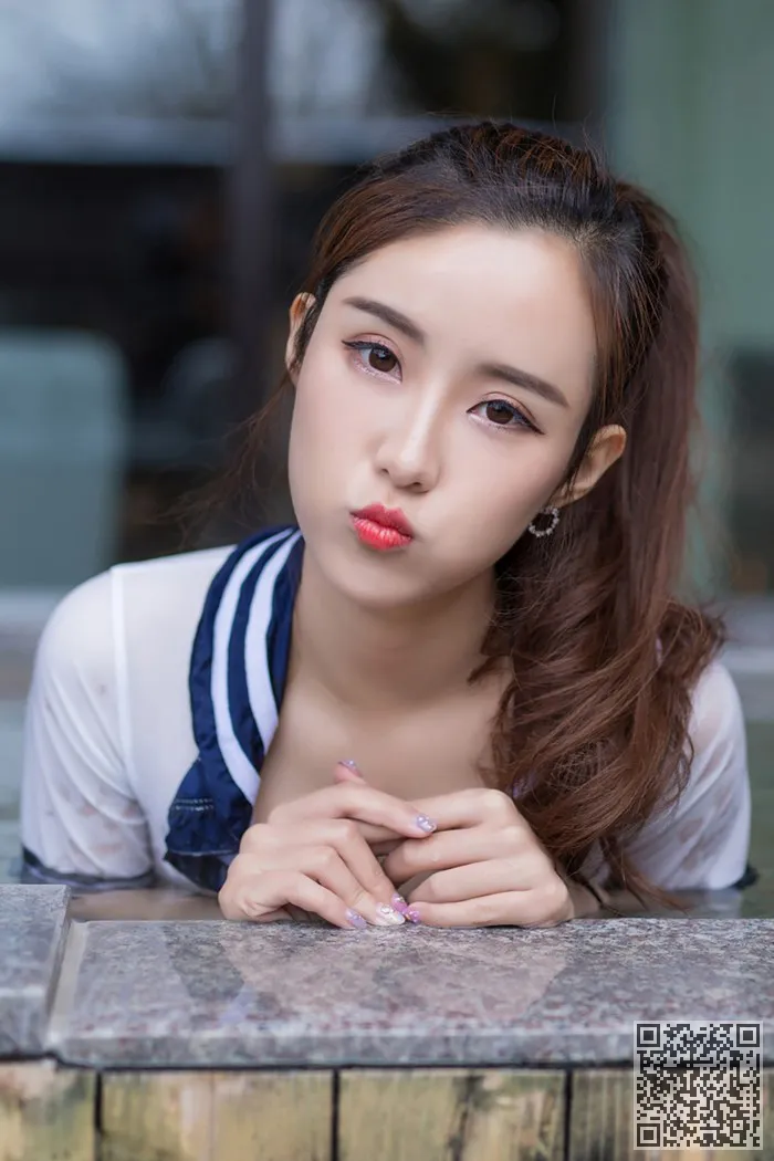 气质女神猫宝贝洗澡水手服湿身体移动的心、女神、湿身、猫宝