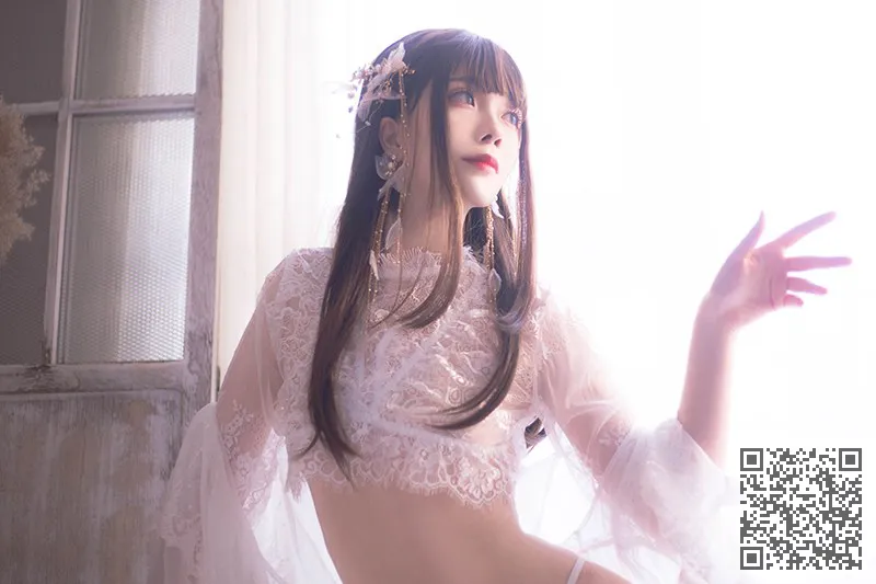 仙女姐姐易建联和纯蕾丝镂空睡衣微弱的显示、仙女妹妹、翎柒、蕾丝、镂空睡衣