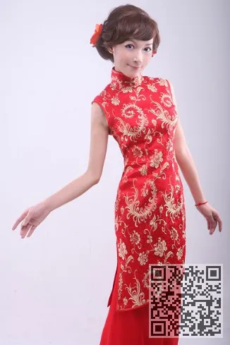 网上美女杰西卡旗袍红灯、旗袍女子、笛子